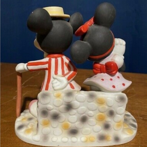 Walt Disney Productions Mickey & Minnie Mouse Porcelain Figurine, Mickey w/Cane - Picture 12 of 12
